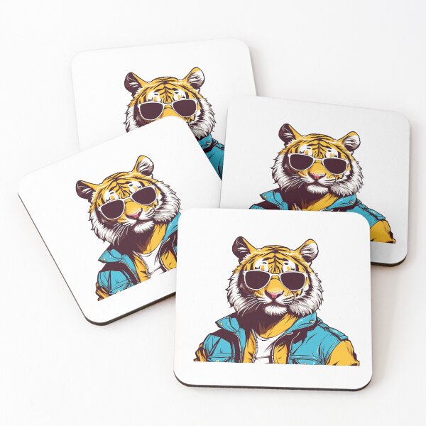 Item preview, Cool Tiger with sunglasses designed and sold by MamikonarsRB.