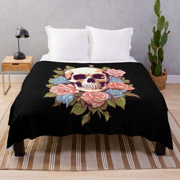 Item preview, MY BONES AND BOTANY / SKULL WITH FLOWERS designed and sold by LuNkyRose.