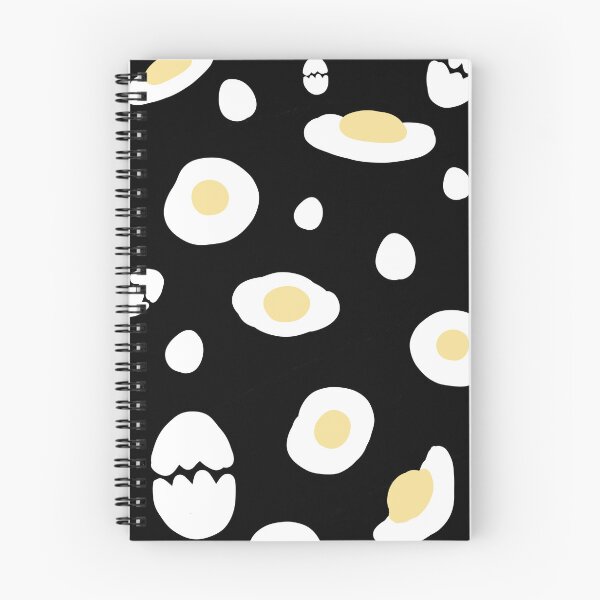 Item preview, Black background decorated with fried eggs designed and sold by Bunnylovely.