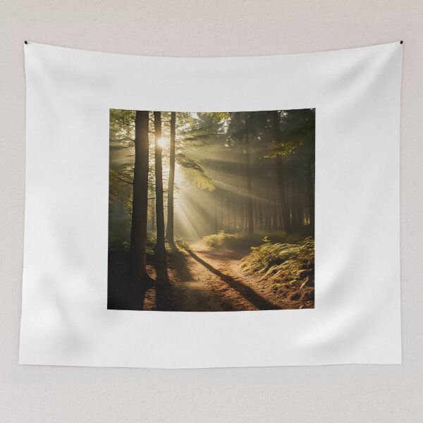 Item preview, Autumn Hike in a Foggy Forest designed and sold by Shirtastically.