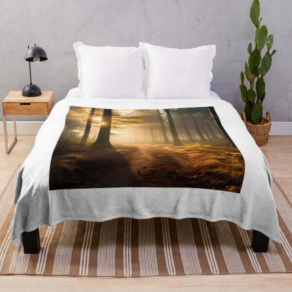 Item preview, Autumn Hike Through the Foggy Forest designed and sold by Shirtastically.