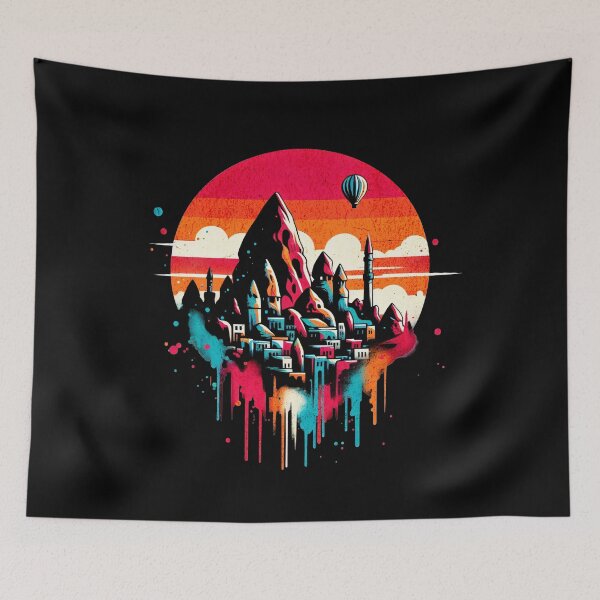 Item preview, Cappadocia Turkey Retro Design designed and sold by RedDesignSyc.