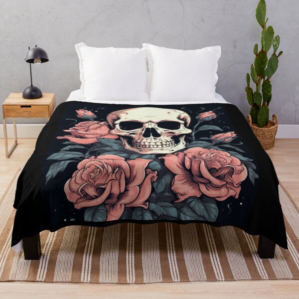 Item preview, MY BONES AND BOTANY / SKULL WITH ROSES designed and sold by LuNkyRose.