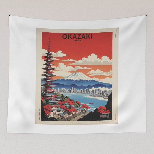 Item preview, Okazaki Japan Vintage Poster Tourism  designed and sold by TravelersGems.