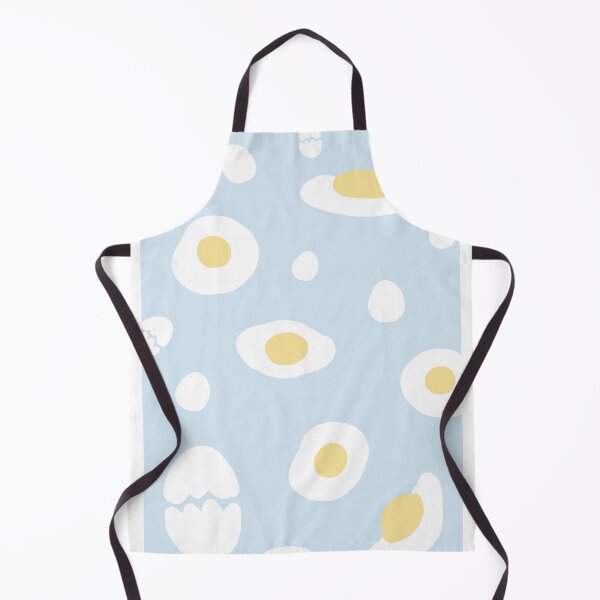 Item preview, blue background decorated with fried eggs designed and sold by Bunnylovely.