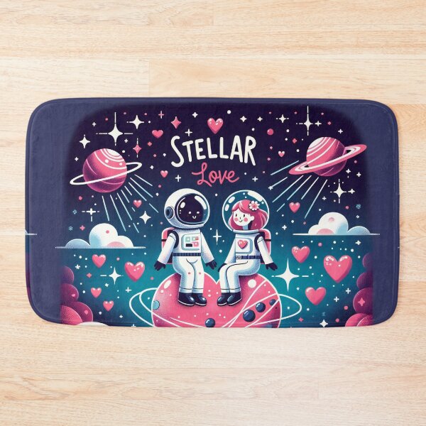Item preview, Cosmic Bond: An Astronaut Couple's Heartfelt Galaxy Adventure designed and sold by ArtComixHaven.