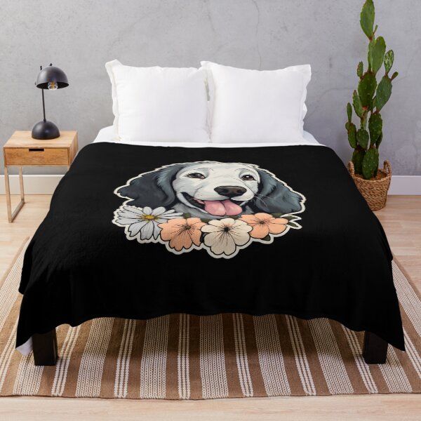 Item preview, English Setter in Flowers designed and sold by CUTEDOGGIEZ.