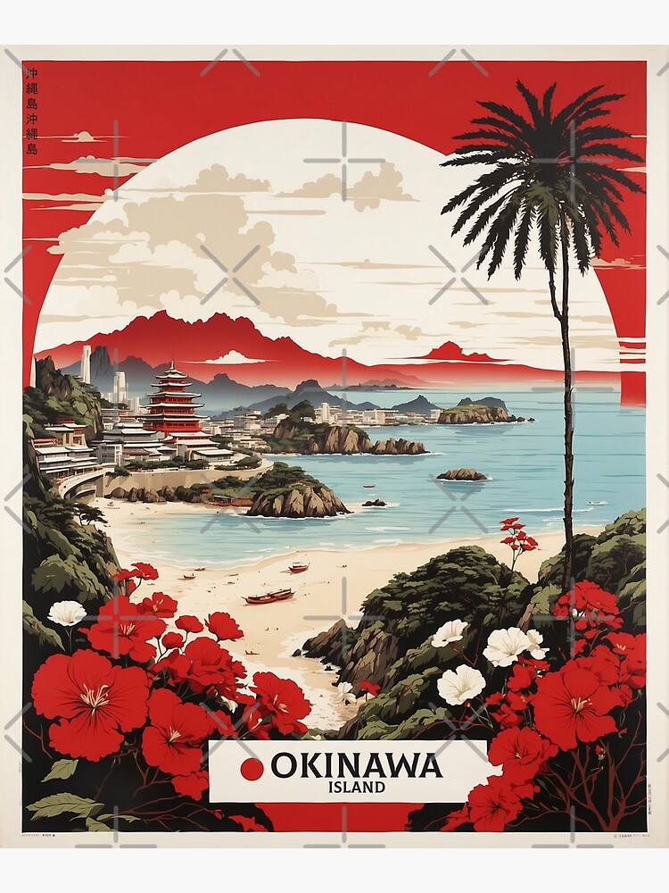 Thumbnail 3 of 3, Poster, Okinawa Japan Vintage Poster Tourism designed and sold by TravelersGems.