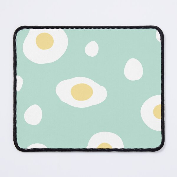 Item preview, green background decorated with fried eggs designed and sold by Bunnylovely.
