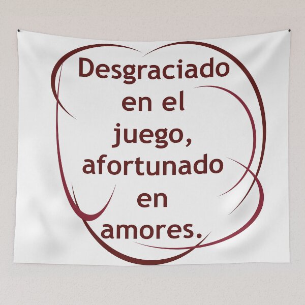 Item preview, desgraciado en el juego, afortunado en amores. designed and sold by GetItGiftIt.
