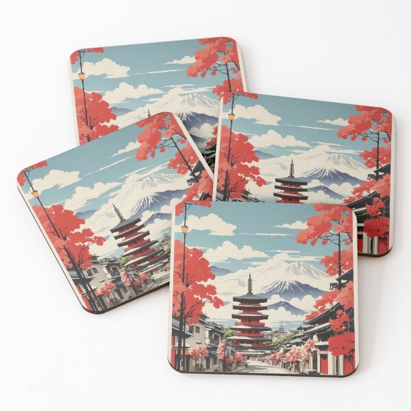 Item preview, Okayama Japan Mount Fuji Vintage Poster Tourism  designed and sold by TravelersGems.