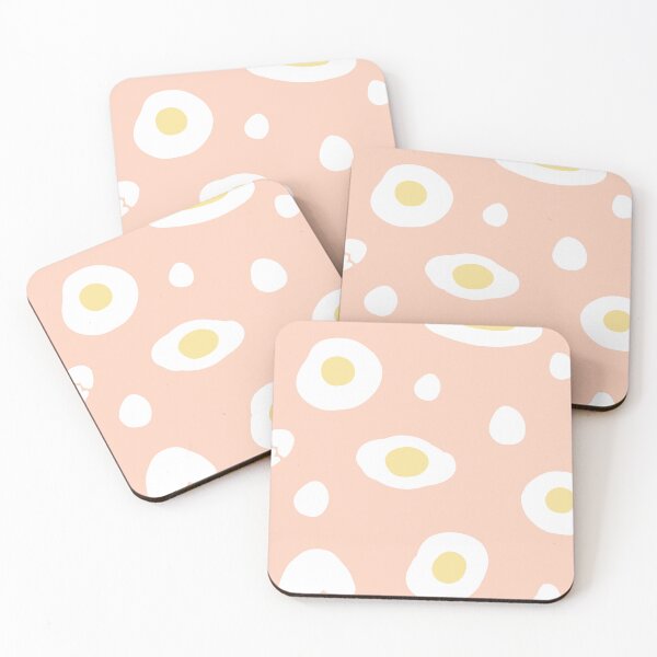 Item preview, orange background decorated with fried eggs designed and sold by Bunnylovely.