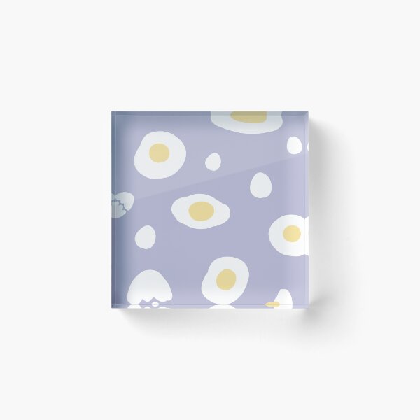 Item preview, purple background decorated with fried eggs designed and sold by Bunnylovely.