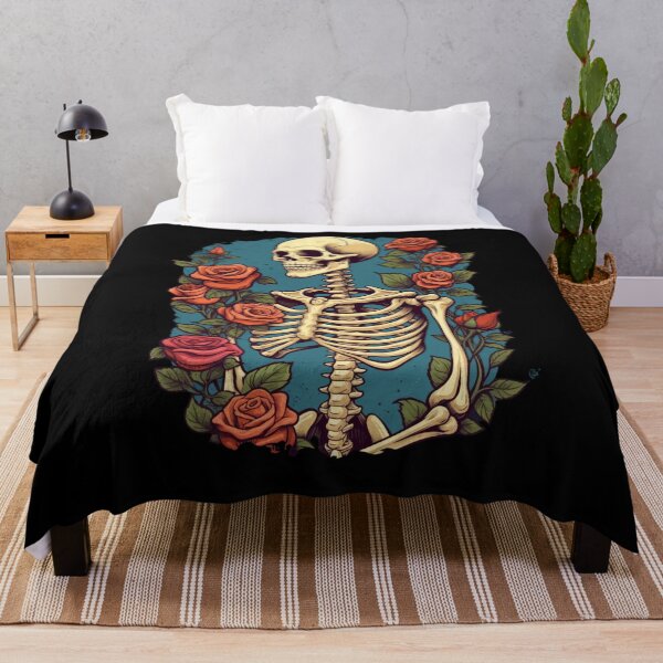 Item preview, MY BONES AND BOTANY / SKULL WITH FLOWERS designed and sold by LuNkyRose.