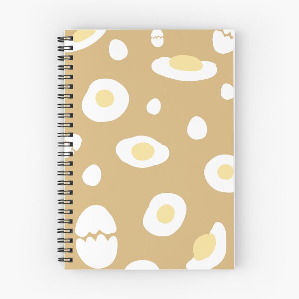 Item preview, brown background decorated with fried eggs designed and sold by Bunnylovely.