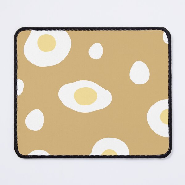 Item preview, brown background decorated with fried eggs designed and sold by Bunnylovely.