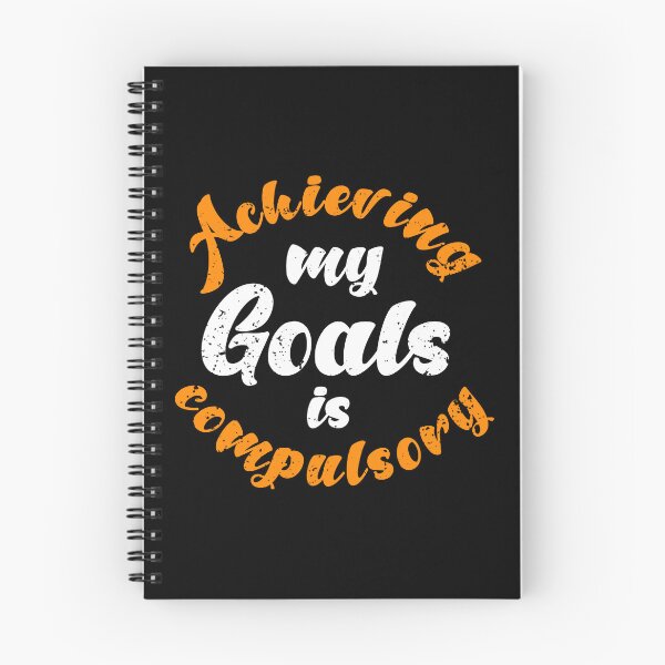 Item preview, Achieving My Goals Is Compulsory Self Motivation Quote Orange and White designed and sold by YerrouDesing.