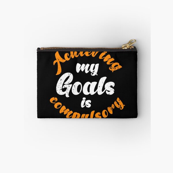 Item preview, Achieving My Goals Is Compulsory Self Motivation Quote Orange and White designed and sold by YerrouDesing.