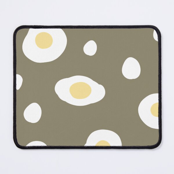 Item preview, brown background decorated with fried eggs designed and sold by Bunnylovely.