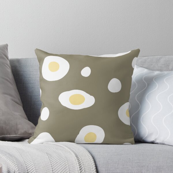Item preview, brown background decorated with fried eggs designed and sold by Bunnylovely.