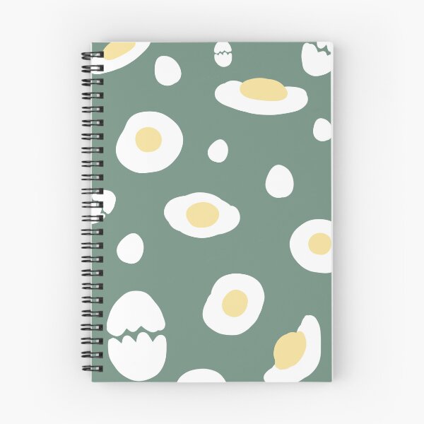Item preview, green background decorated with fried eggs designed and sold by Bunnylovely.
