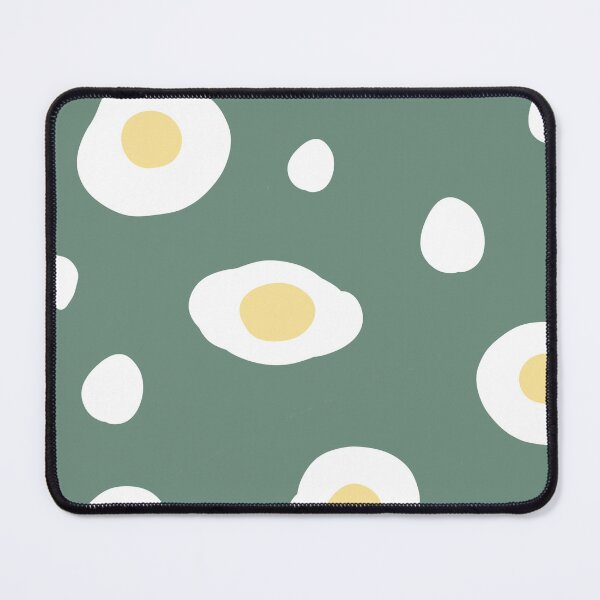 Item preview, green background decorated with fried eggs designed and sold by Bunnylovely.