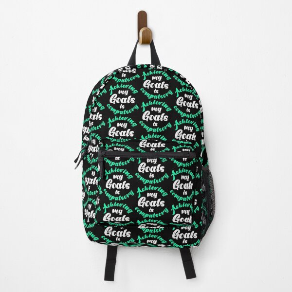 Item preview,  Achieving My Goals Is Compulsory Self Motivation Quote Green and white designed and sold by YerrouDesing.