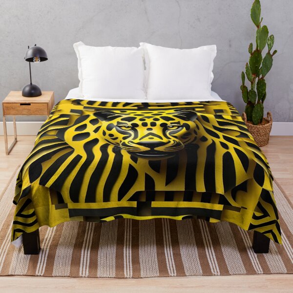 Item preview, Black jaguar in a yellow forest designed and sold by Fantasymachine.