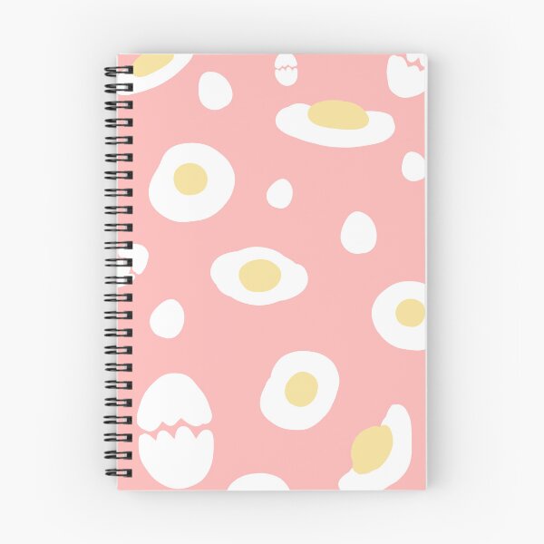 Item preview, Pink background decorated with fried eggs designed and sold by Bunnylovely.