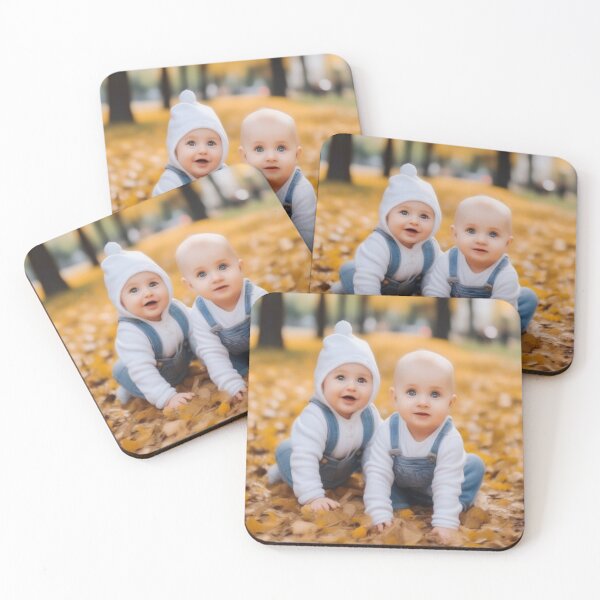 Item preview, Cute twin babies having fun -million dollar smile designed and sold by Sparkdesigner2.