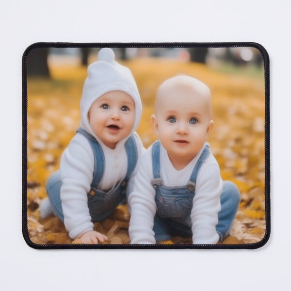 Item preview, Cute twin babies having fun -million dollar smile designed and sold by Sparkdesigner2.