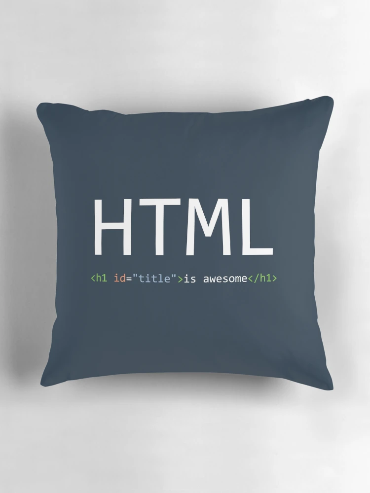 Thumbnail 3 of 4, Pillow, HTML is awesome - Computer Programming designed and sold by Programming Jokes.