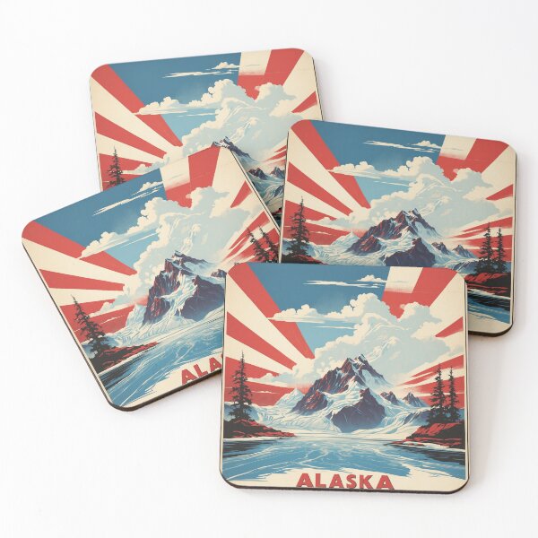 Item preview, Alaska USA Vintage Poster Tourism  designed and sold by TravelersGems.
