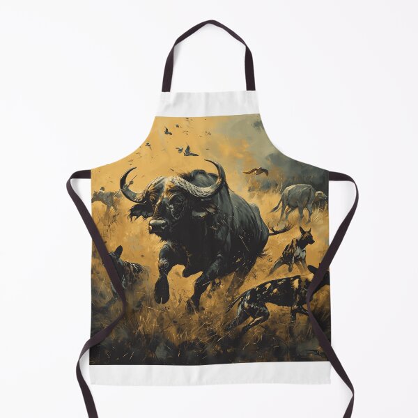 Item preview, Buffalo surviving wild dogs designed and sold by WildheartPOD.