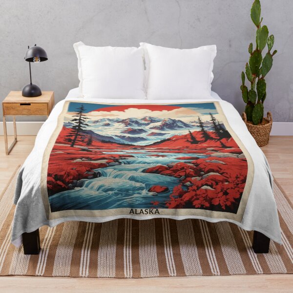 Item preview, Alaska USA Vintage Poster Tourism 2 designed and sold by TravelersGems.