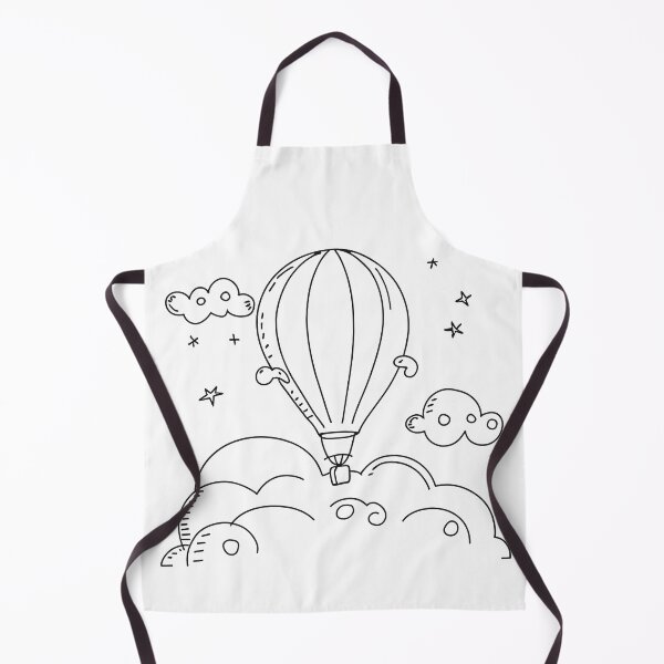 Item preview, Line art drawing of hot air balloon designed and sold by Andrey-Myagkov.
