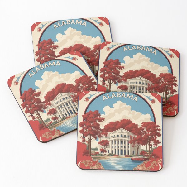 Item preview, Alabama USA Vintage Poster Tourism  designed and sold by TravelersGems.