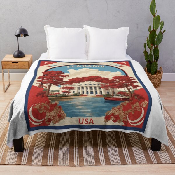 Item preview, Alabama USA Vintage Poster Tourism designed and sold by TravelersGems.