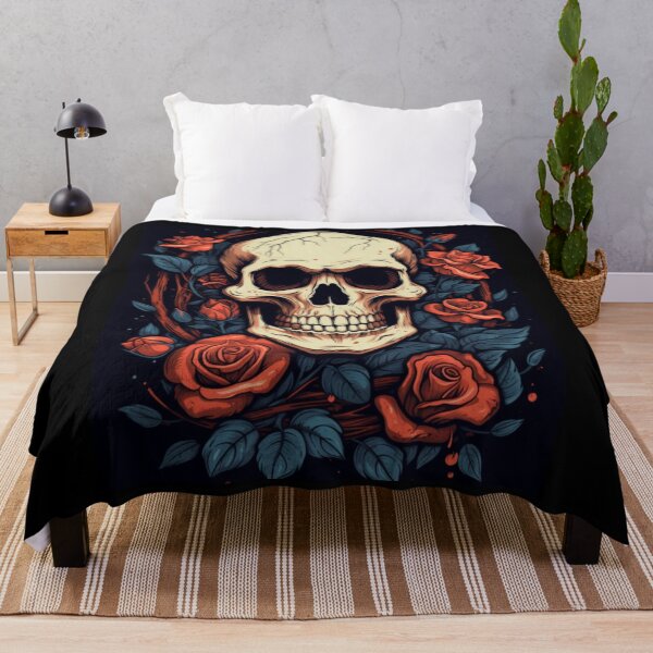 Item preview, BONES AND BOTANY / SKULL WITH ROSES designed and sold by LuNkyRose.