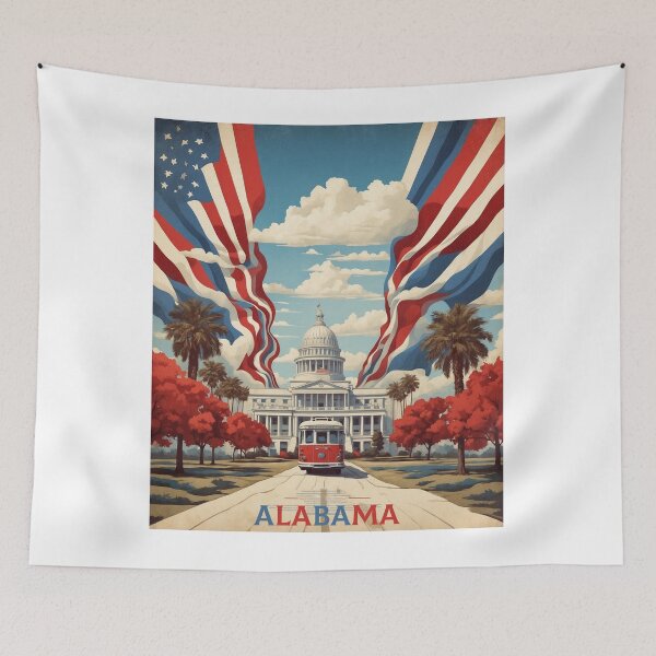 Item preview, Alabama USA Vintage Poster Tourism 2 designed and sold by TravelersGems.