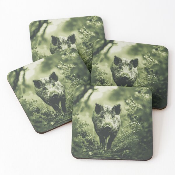 Item preview, Wild pig in forest designed and sold by WildheartPOD.