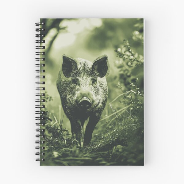 Item preview, Wild pig in forest designed and sold by WildheartPOD.