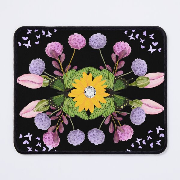 Item preview, Floral Mess in black background designed and sold by Dewangi Kothari.