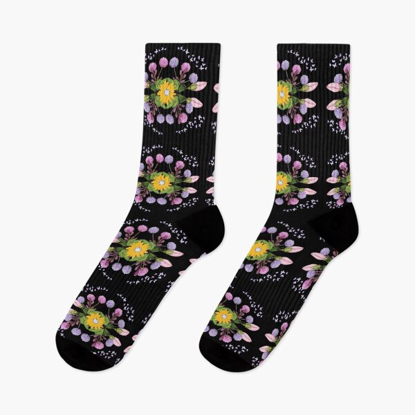 Item preview, Floral Mess in black background designed and sold by Dewangi Kothari.