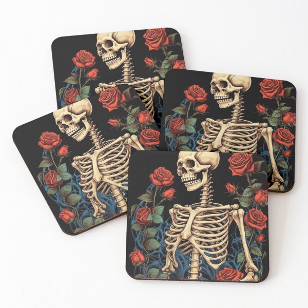 Item preview, BONES AND BOTANY / SKULL WITH ROSES designed and sold by LuNkyRose.