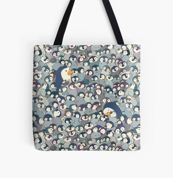 Baby Penguin Pattern All Over Print Tote Bag