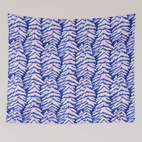 Item preview, Seamless Spruce & Snowflake Symphony in Blue designed and sold by Phutharesuan Wachirapisut.