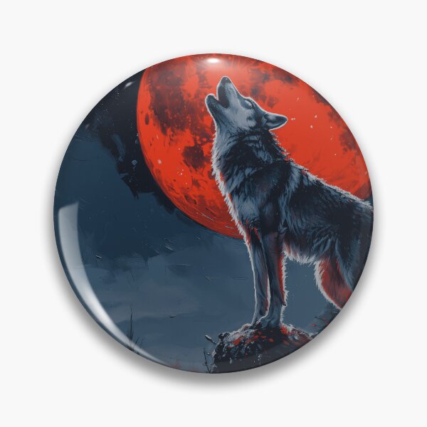 Artikelvorschau, Blutmond und Wolf entworfen und verkauft von WildheartPOD.