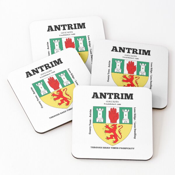 Item preview, Irish County Antrim Ireland Crest, Translation & More designed and sold by REAL IRISH GIFTS.