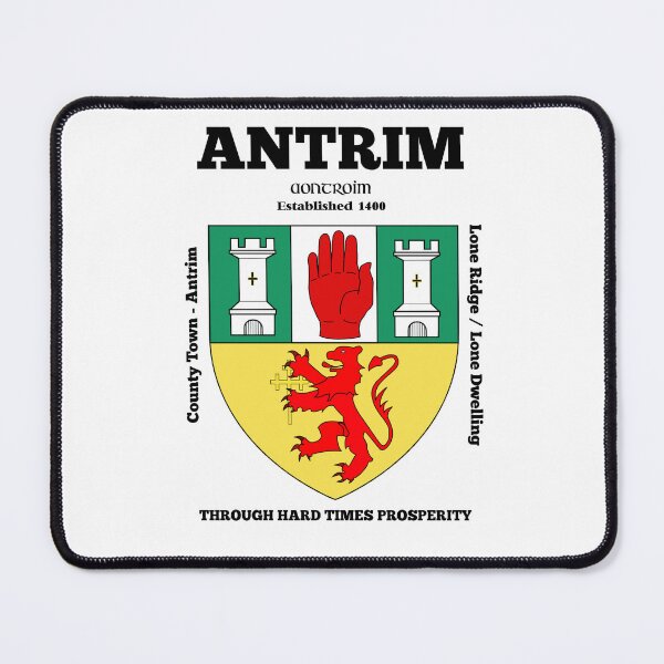 Item preview, Irish County Antrim Ireland Crest, Translation & More designed and sold by REAL IRISH GIFTS.